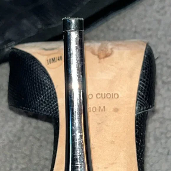 BCBGMAXAZRIA RUNWAY CONCORDE STAMPEDE OVER THE KNEE BLACK LEATHER BOOTS HTF 10M - Picture 12 of 16